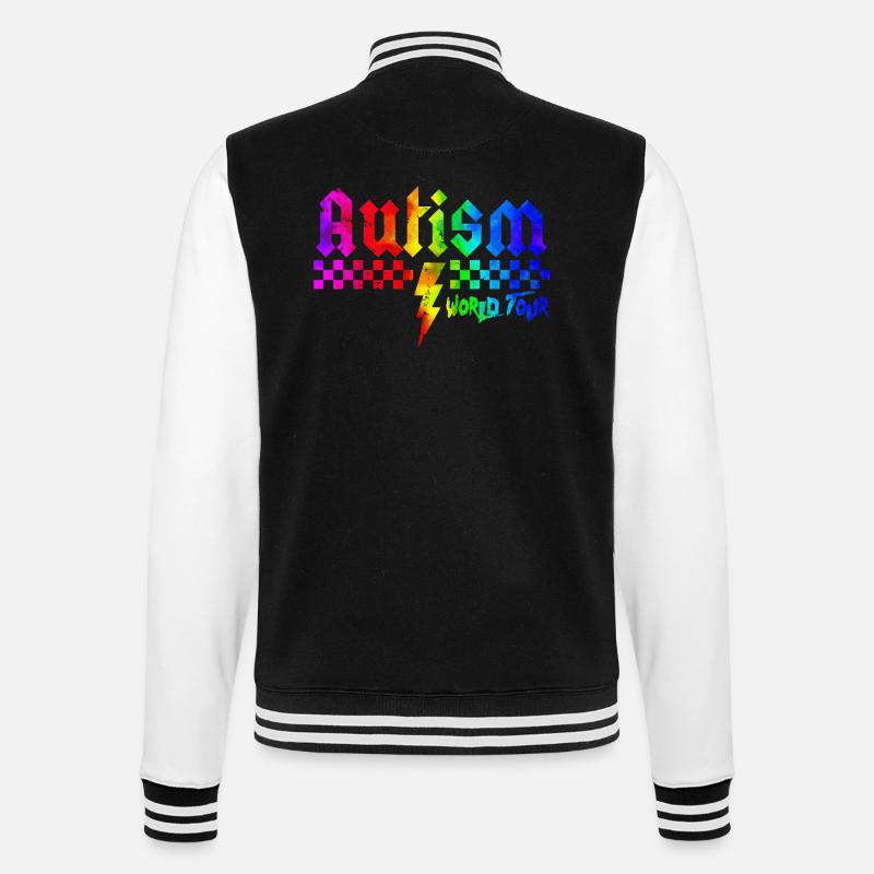 Autismus-Bewusstsein: anders, anders, besser - College-Sweatjacke - Schwarz/Weiß