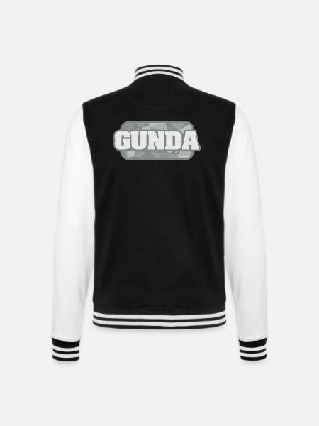Gunda - College Sweat Jacket - black/white