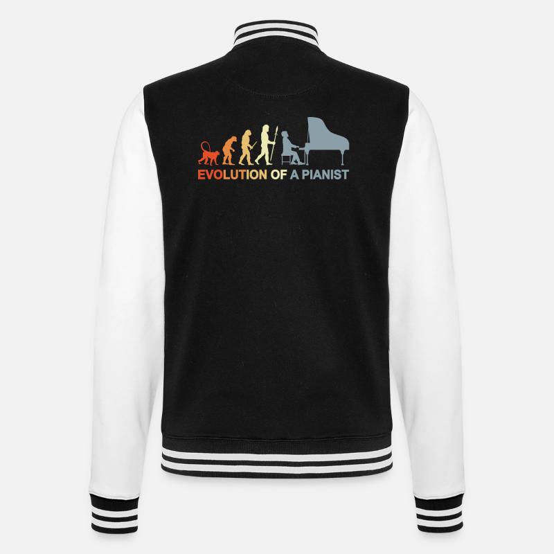 Évolution du piano - Veste Teddy - noir/blanc