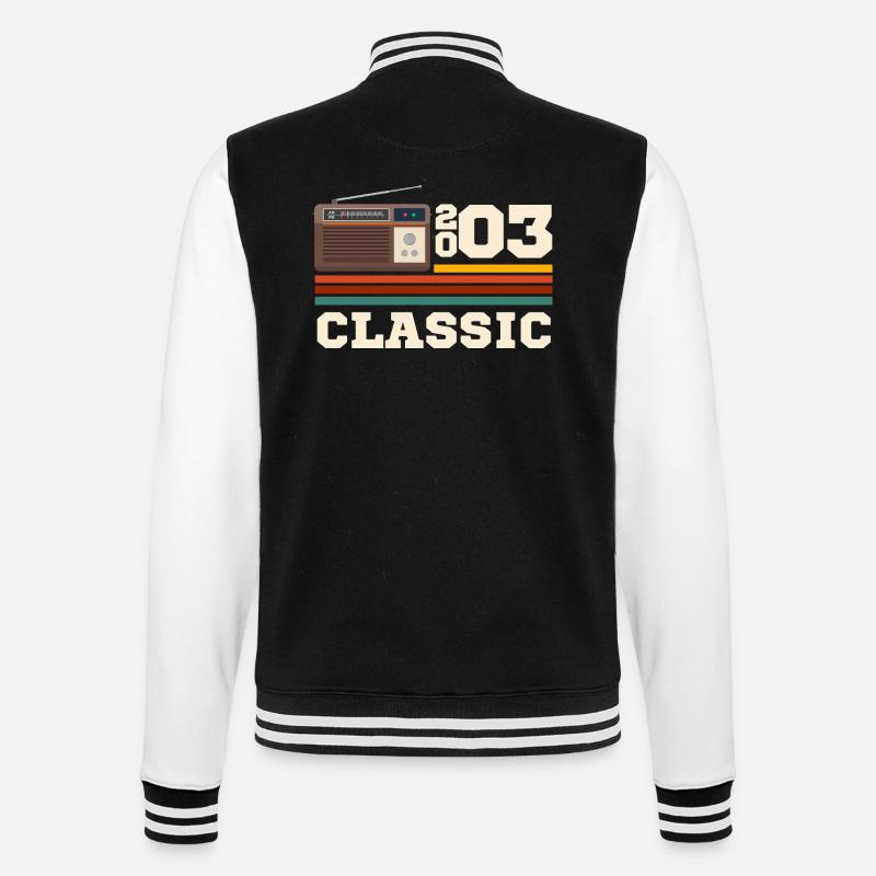 Anniversary 2003 retro classic - College Sweat Jacket - black/white