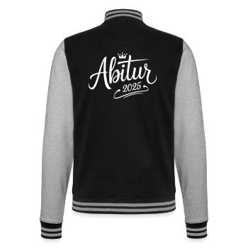 Abitur 2025 - College-Sweatjacke - Schwarz/Grau meliert - Hinten - Marisol (170cm)