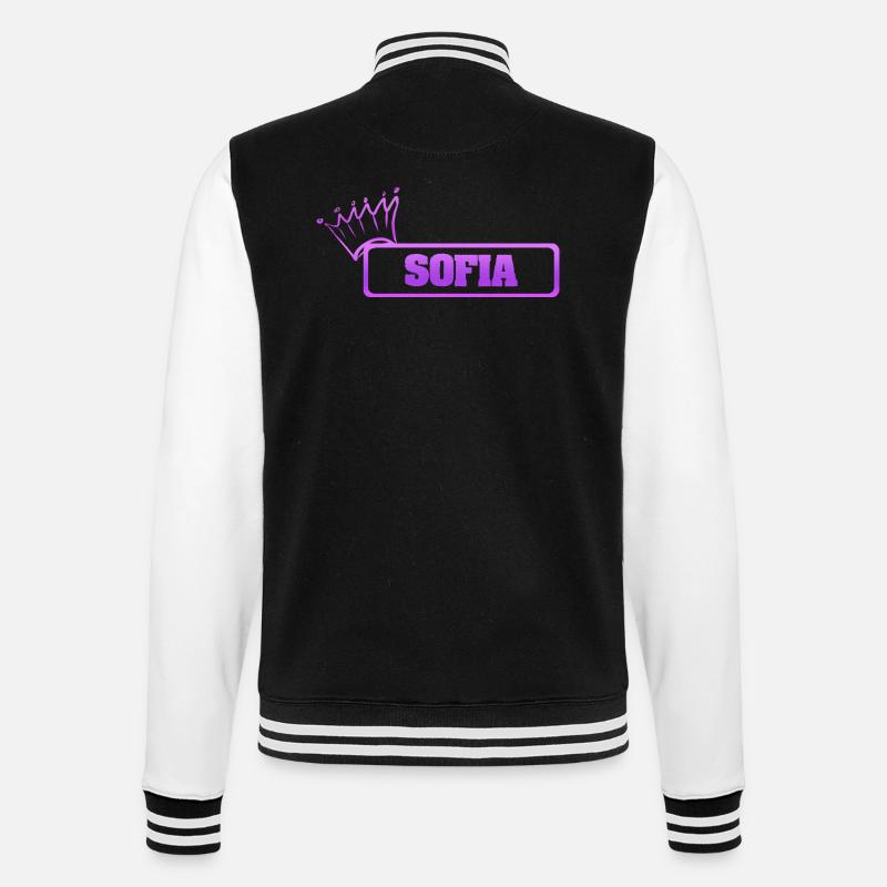 Gift for Sofia - College Sweat Jacket - black/white