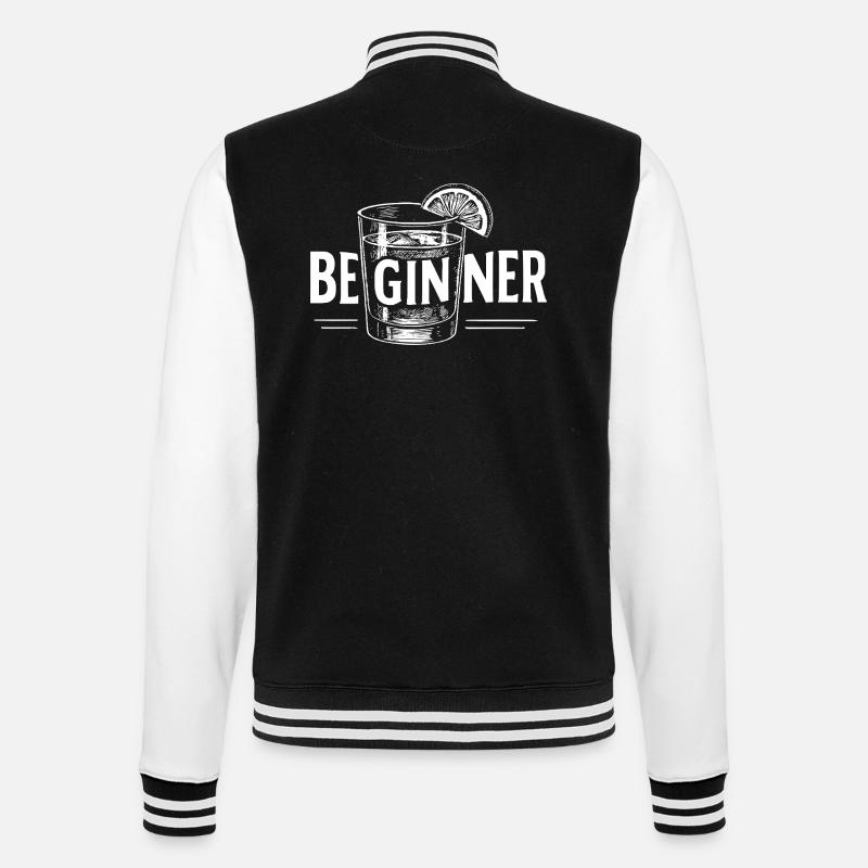 Beginner: Perfekte Geschenkidee für Anfänger! - College-Sweatjacke - Schwarz/Weiß