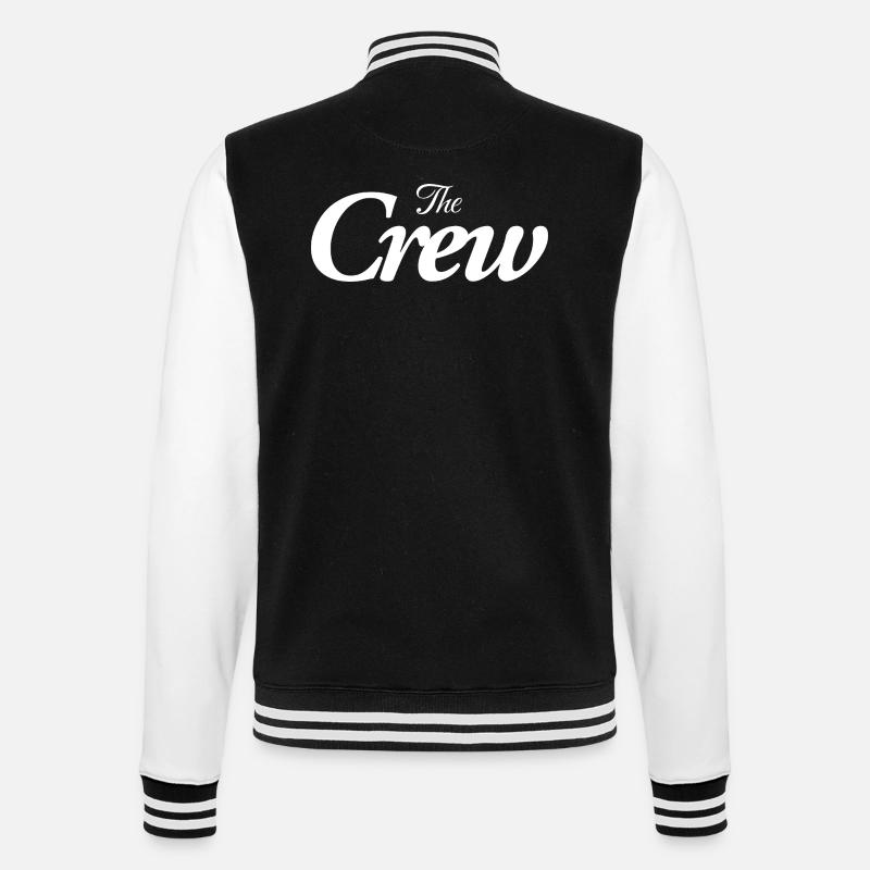 the crew - College Sweat Jacket - black/white