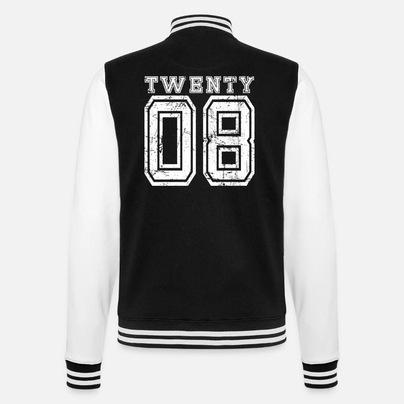 Twenty 2008 - College-Sweatjacke - Schwarz/Weiß