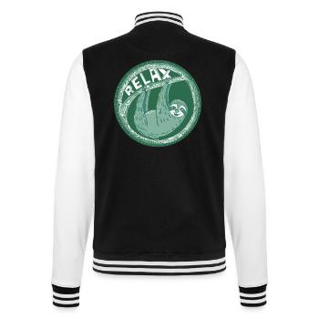 Relax - Green sloth - College Sweat Jacket - black/white - Back - Marisol (170cm)