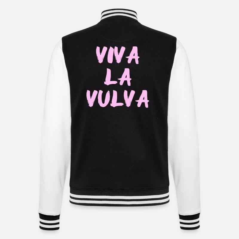 Viva la vulva! - College Sweat Jacket - black/white