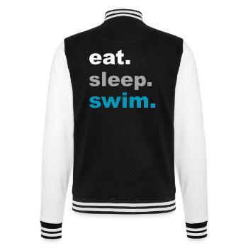 Manger, dormir, nager! - Cadeau - Veste Teddy - noir/blanc - Dos - Marisol (170cm)
