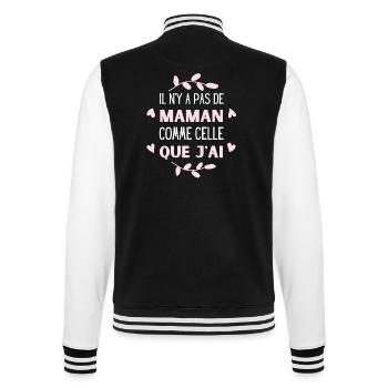 Il n' y a pas de maman comme celle que j' ai - Veste Teddy - noir/blanc - Dos - Marisol (170cm)