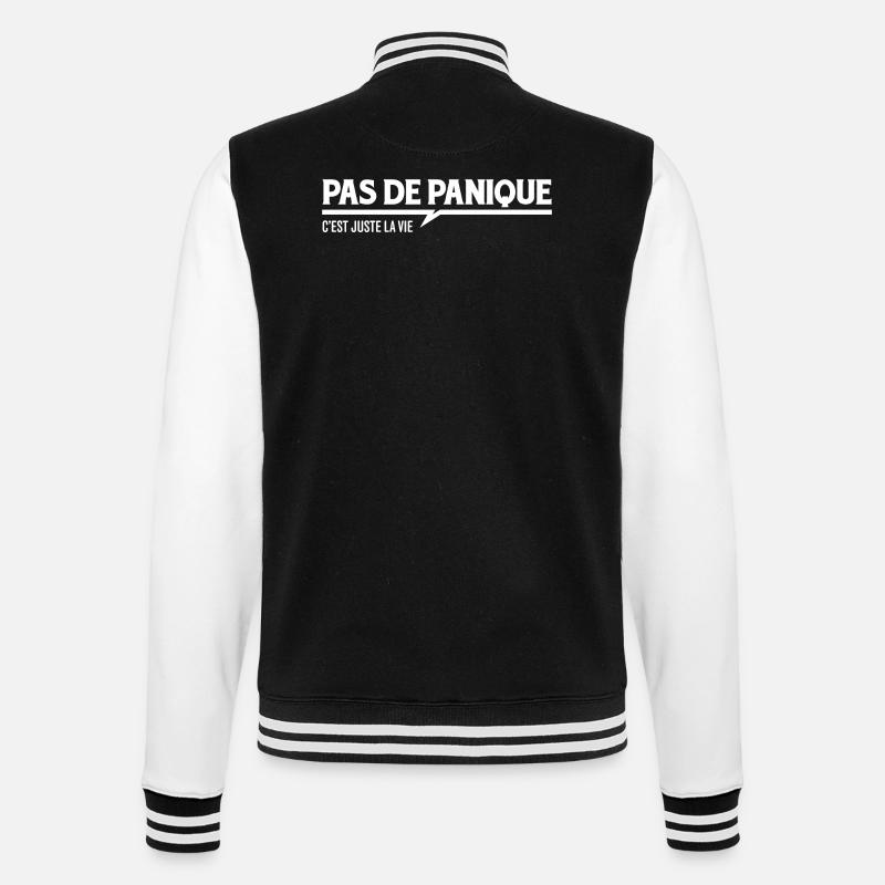 Pas de panique c'est juste la vie - Veste Teddy - noir/blanc