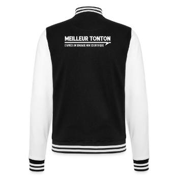 MEILLEUR TONTON - d'après un sondage ... - Veste Teddy - noir/blanc - Dos - Marisol (170cm)