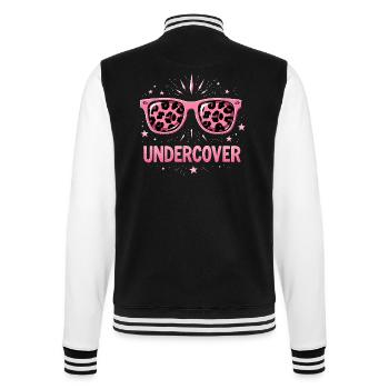 Sunglasses & Costume - Funny Motif - College Sweat Jacket - black/white - Back - Marisol (170cm)