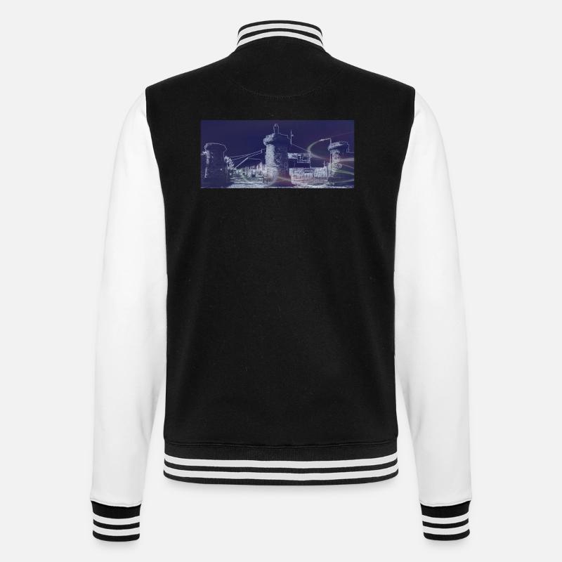 Bramley Moore Dock - College Sweat Jacket - black/white