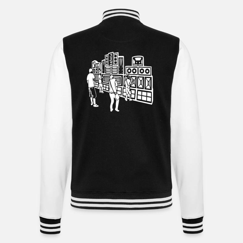 008 système audio 23 - Veste Teddy - noir/blanc