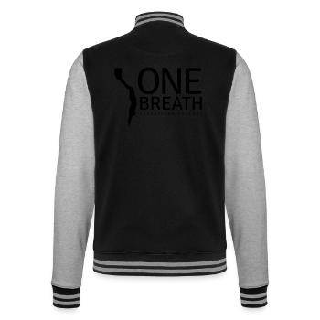 One Breath (custom color) - College-Sweatjacke - Schwarz/Grau meliert - Hinten - Marisol (170cm)