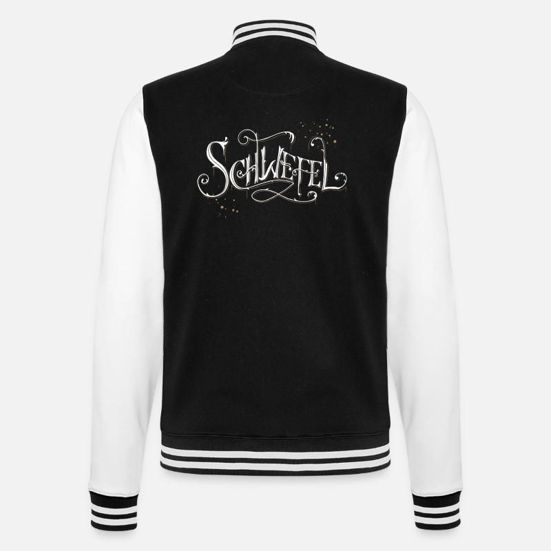 Pech & Schwefel | S - College-Sweatjacke - Schwarz/Weiß