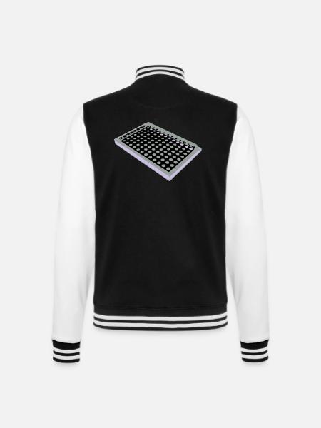 96 Bien Plate / 96 plaque perforée - Veste Teddy - noir/blanc