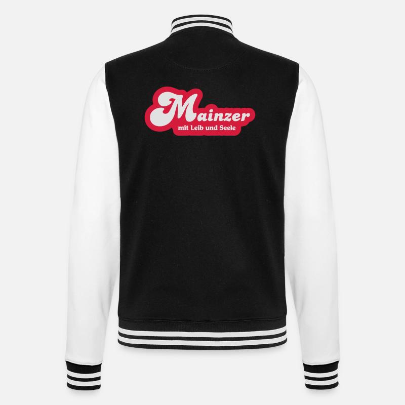 Mainzer-Mit Leib und Seele - College-Sweatjacke - Schwarz/Weiß