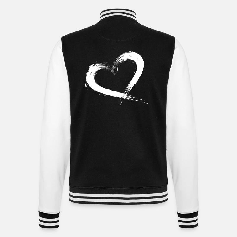 Coeur - Veste Teddy - noir/blanc
