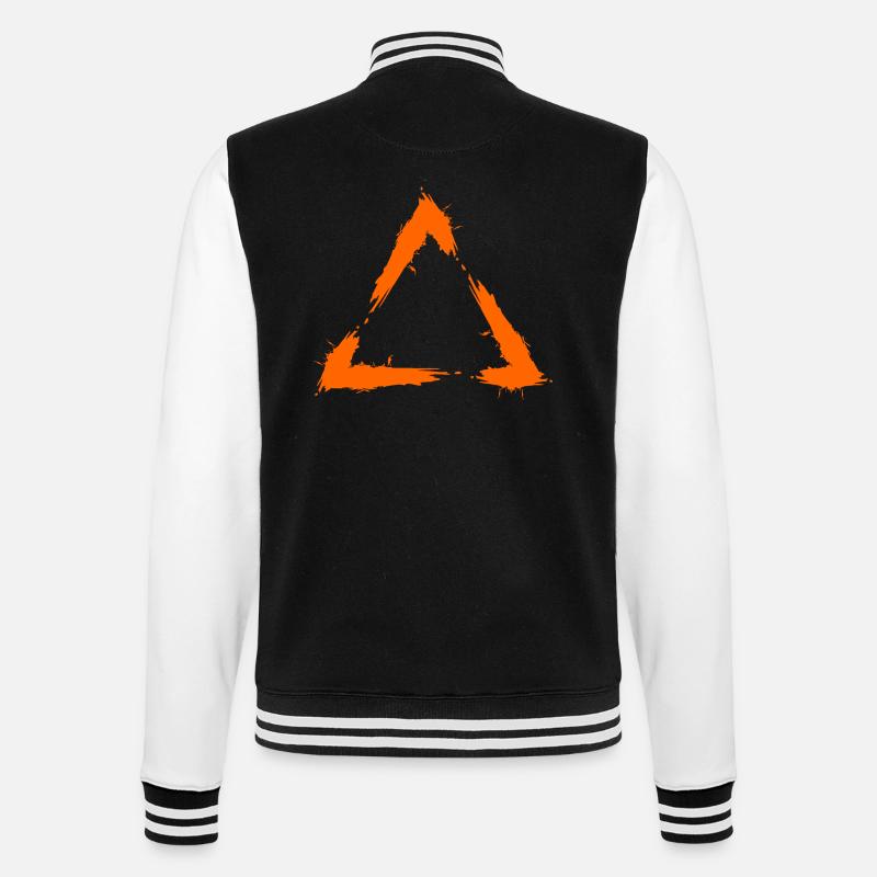Triangle geometry icon - College Sweat Jacket - black/white
