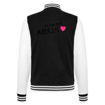 nie ohne meine maedels herz - College-Sweatjacke - Schwarz/Weiß - Hinten - Marisol (170cm)