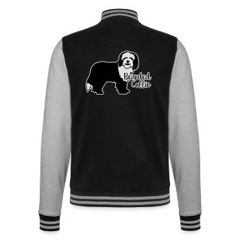 Bearded Collie - Veste Teddy - noir/gris chiné - Dos - Marisol (170cm)
