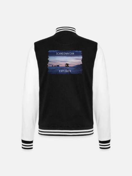 Scandinavian Explorer Iceland Norway - College-Sweatjacke - Schwarz/Weiß