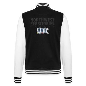 Northwest Territories with Polar bear licence plate - College Sweat Jacket - black/white - Back - Marisol (170cm)