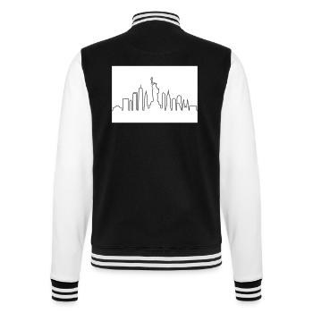 Ligne d’horizon de New York - Veste Teddy - noir/blanc - Dos - Marisol (170cm)