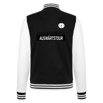 Letzte Auswärtstour Team - College-Sweatjacke - Schwarz/Weiß - Hinten - Marisol (170cm)