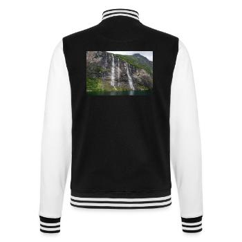 Seven Sisters Waterfall Norway Geiranger - College-Sweatjacke - Schwarz/Weiß - Hinten - Marisol (170cm)