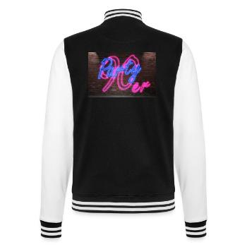 Neon Neon Signs 90s Party - College Sweat Jacket - black/white - Back - Marisol (170cm)