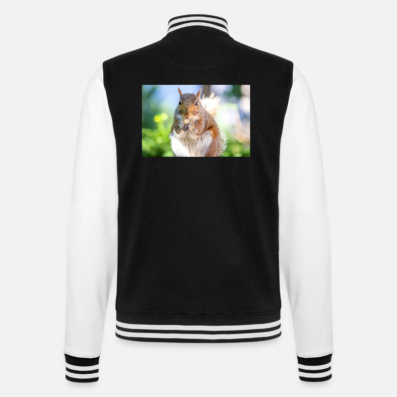 Manger l’écureuil gris Grauhörnchen - Veste Teddy - noir/blanc