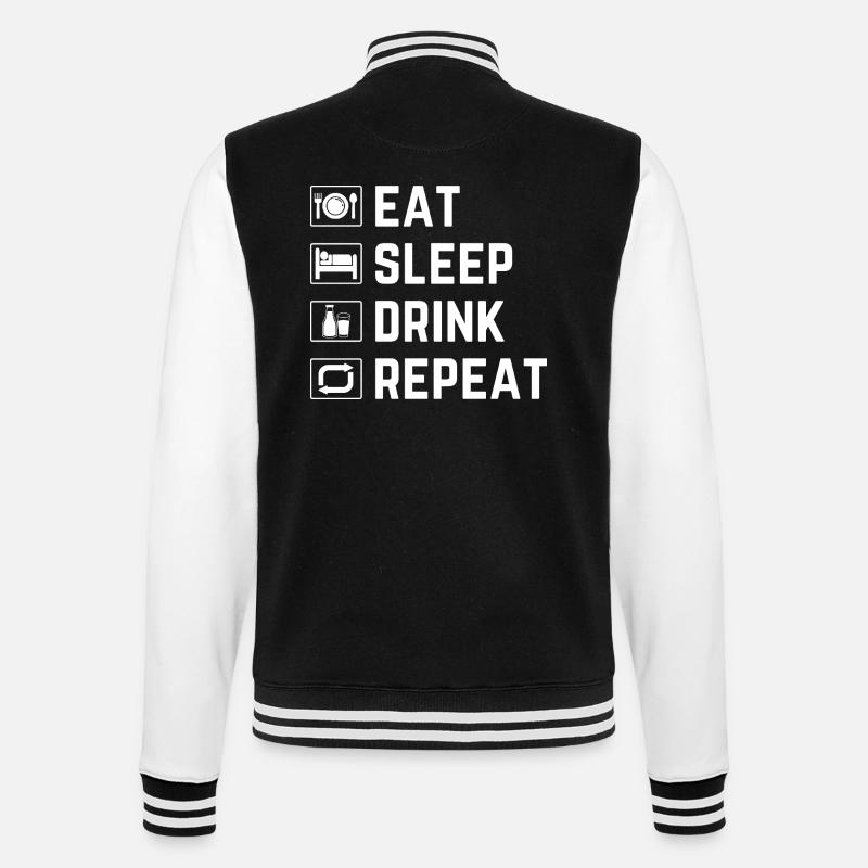 Leckere Milch - College-Sweatjacke - Schwarz/Weiß