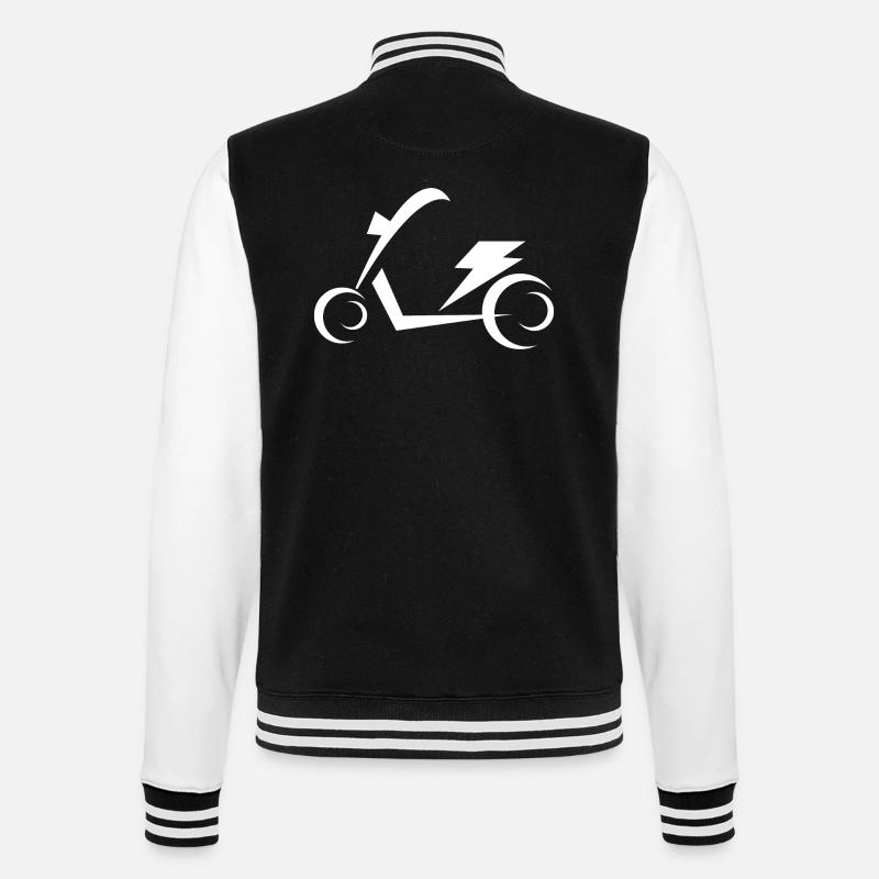 E-Scooter E-Roller Scooter - Veste Teddy - noir/blanc