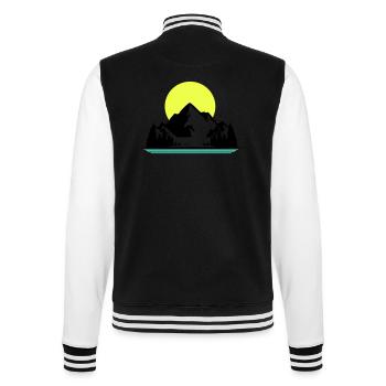Mountains - College Sweat Jacket - black/white - Back - Marisol (170cm)