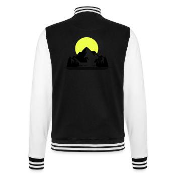 Mountains - College Sweat Jacket - black/white - Back - Marisol (170cm)