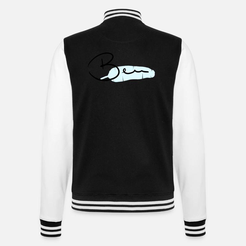 Benoît - Veste Teddy - noir/blanc