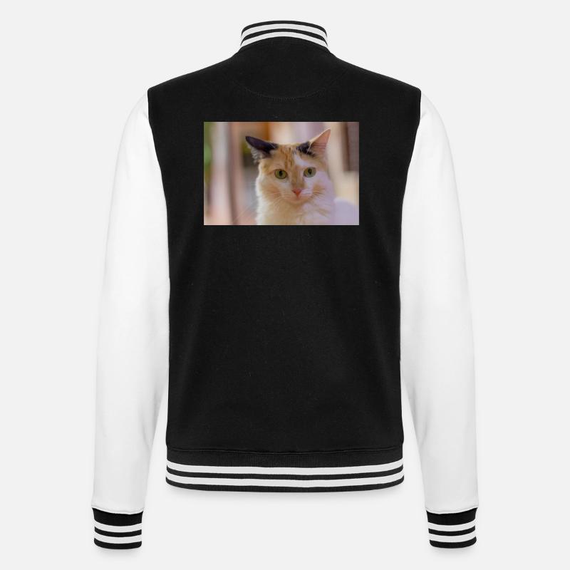 Die Katze - College-Sweatjacke - Schwarz/Weiß