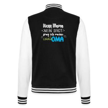 Babysprüche - College-Sweatjacke - Schwarz/Weiß - Hinten - Marisol (170cm)