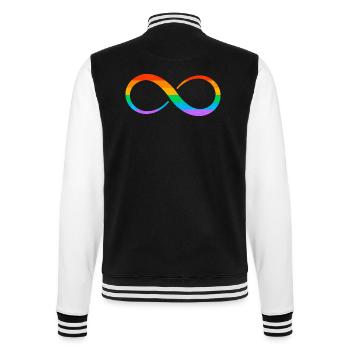 Gay Pride Parade LGBTQ + Rainbow Flag Body positif - Veste Teddy - noir/blanc - Dos - Marisol (170cm)