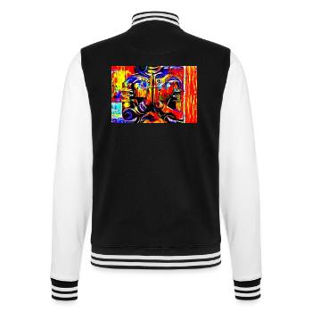 IMG 5425 - College-Sweatjacke - Schwarz/Weiß - Hinten - Marisol (170cm)