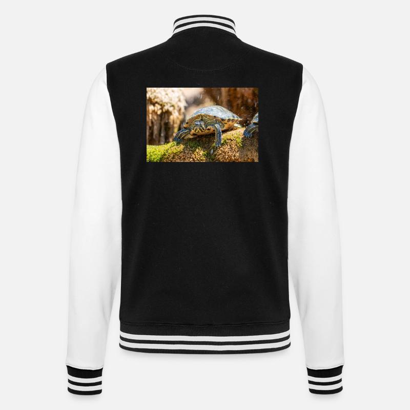Gelbbauch-Slider Trachemys scripta scripta - College-Sweatjacke - Schwarz/Weiß