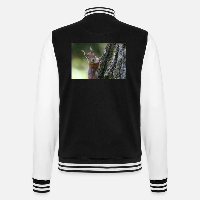 Eichhörnchen,Isibat - College-Sweatjacke - Schwarz/Weiß