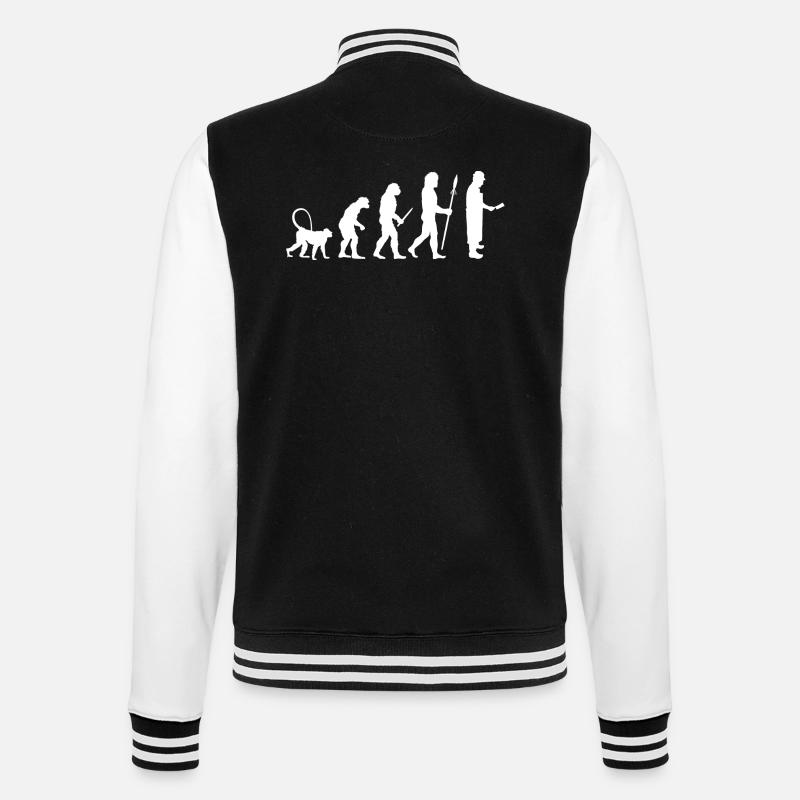 Entwicklung eines Metzgers - College-Sweatjacke - Schwarz/Weiß