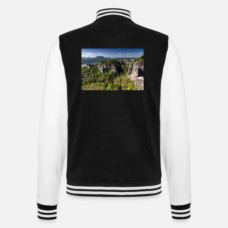 Bastei i Sachsiska Schweiz - Collegesweatjacka - svart/vit