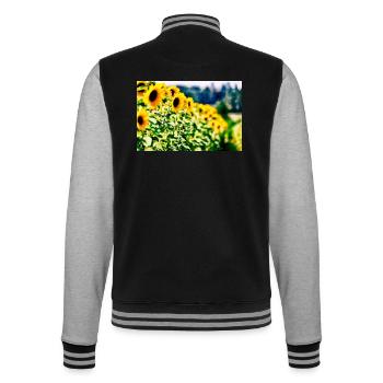 Sunflowers - College Sweat Jacket - black/heather grey - Back - Marisol (170cm)