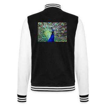 Pfau - College-Sweatjacke - Schwarz/Weiß - Hinten - Marisol (170cm)