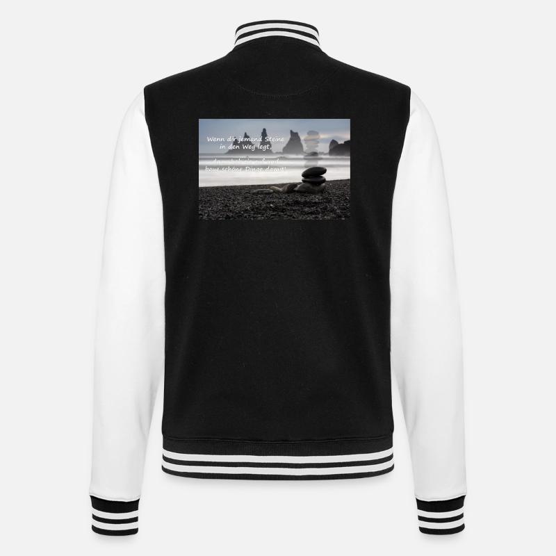 Des obstacles sur le chemin - Veste Teddy - noir/blanc