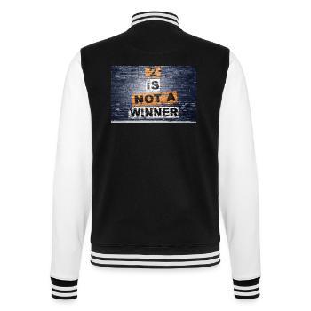 2 n’est pas un gagnant en disant lettrage Graffiti - Veste Teddy - noir/blanc - Dos - Marisol (170cm)